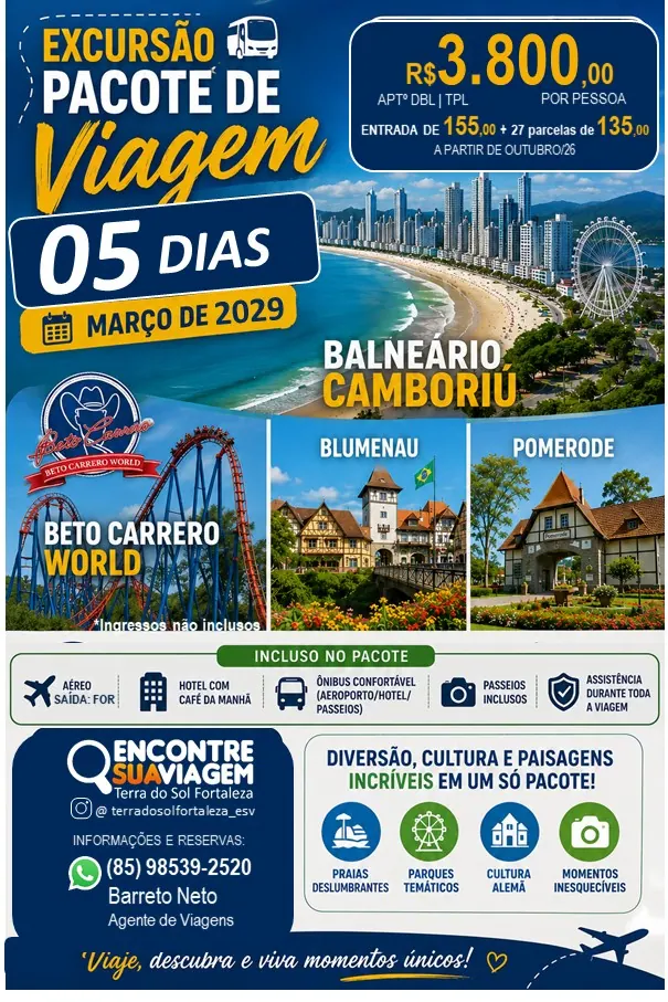 Campanha da excursão Balneário Camboriú