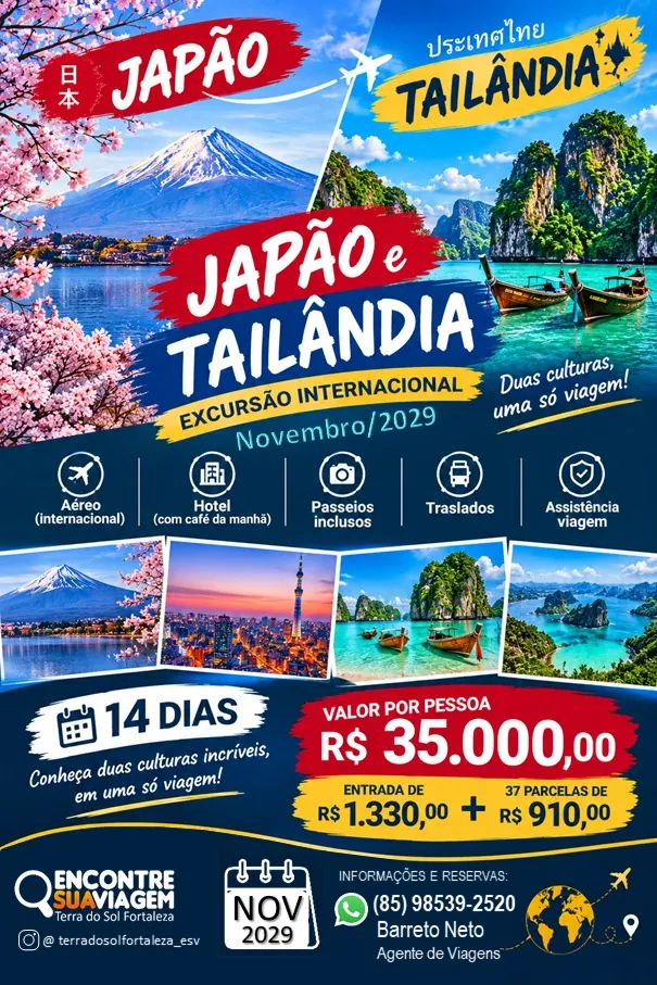 Campanha da excursão Japão e Tailândia